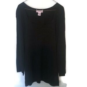 Doncaster Womens Black Zebra Tunic Top Size 2W